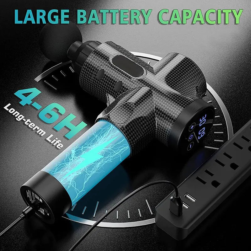 Deep Tissue Massage Gun Portable Facial Muscle Massager Massage Pistool for Back Neck Body Muscle Fitness Tool